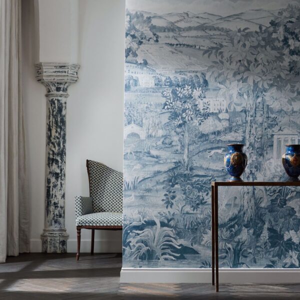Arcadian Thames Wallpaper - Wedgwood Blue by Arcadian Thames Wallpaper - Wedgwood Blue from