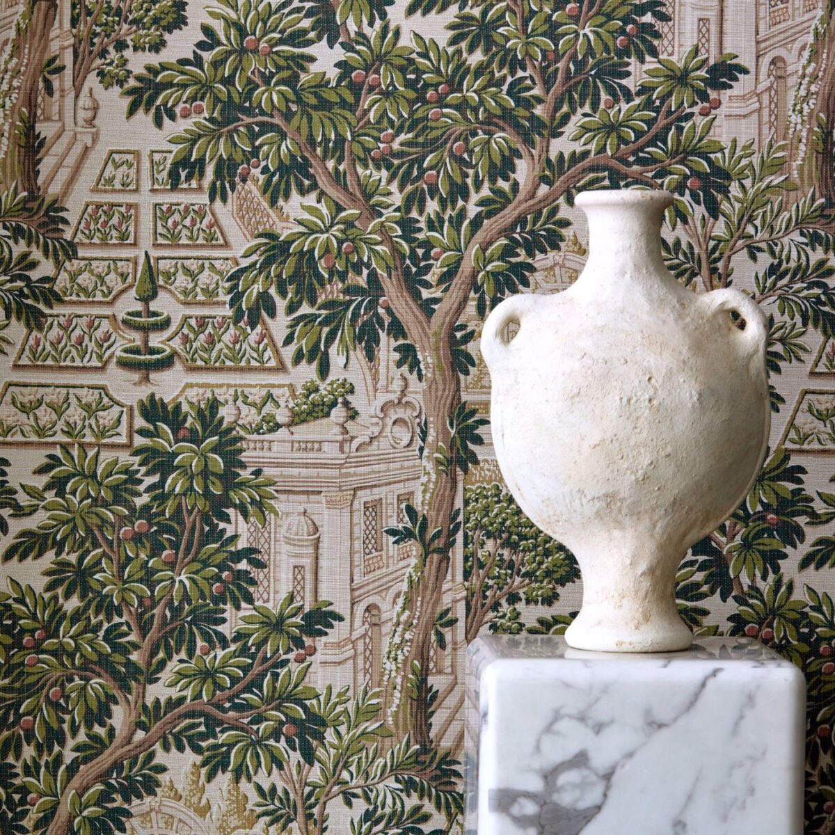Italian Garden Wallpaper - Indigo by Italian Garden Wallpaper - Indigo from