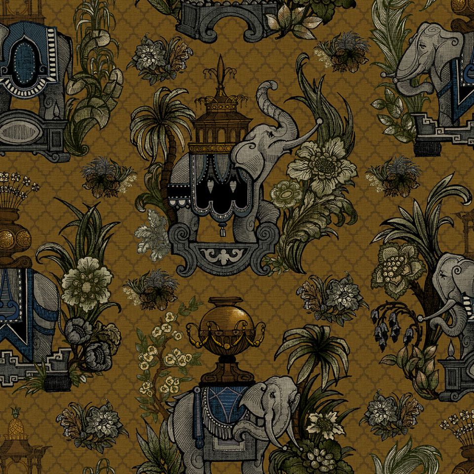 Elephantasy Fabric - Ochre by Elephantasy Fabric - Ochre from