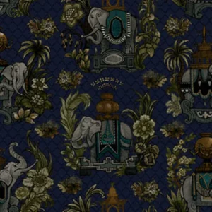 Elephantasy Fabric - Oxford Blue