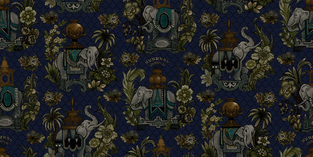 Elephantasy Fabric - Oxford Blue by Elephantasy Fabric - Oxford Blue from