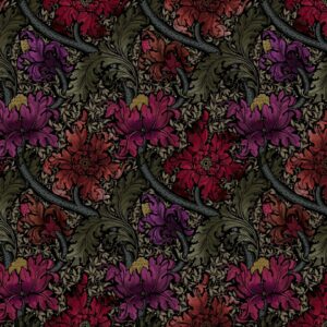 Morris Major Fabric - Berry