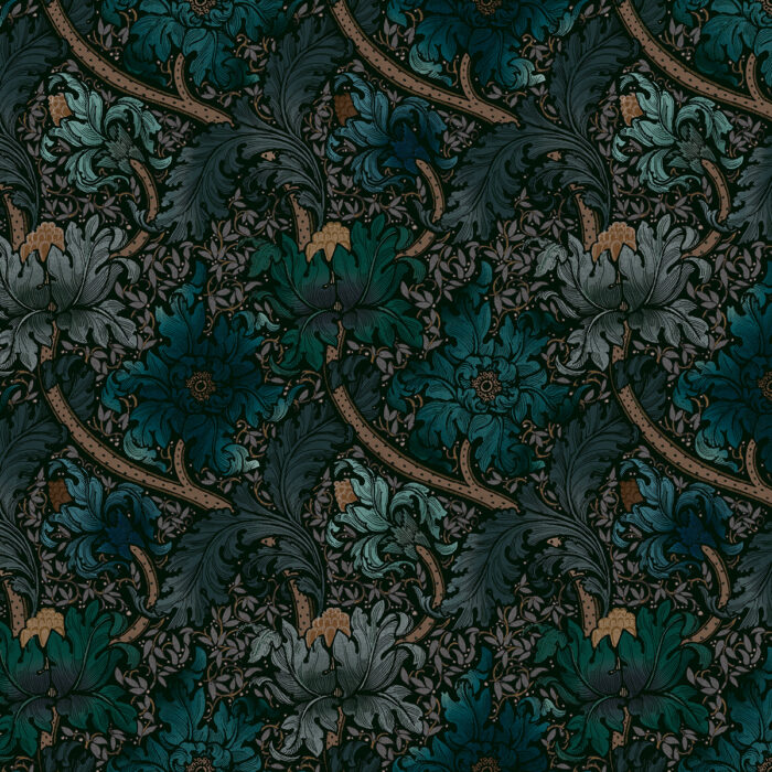Morris Major Fabric - Peacock swatch