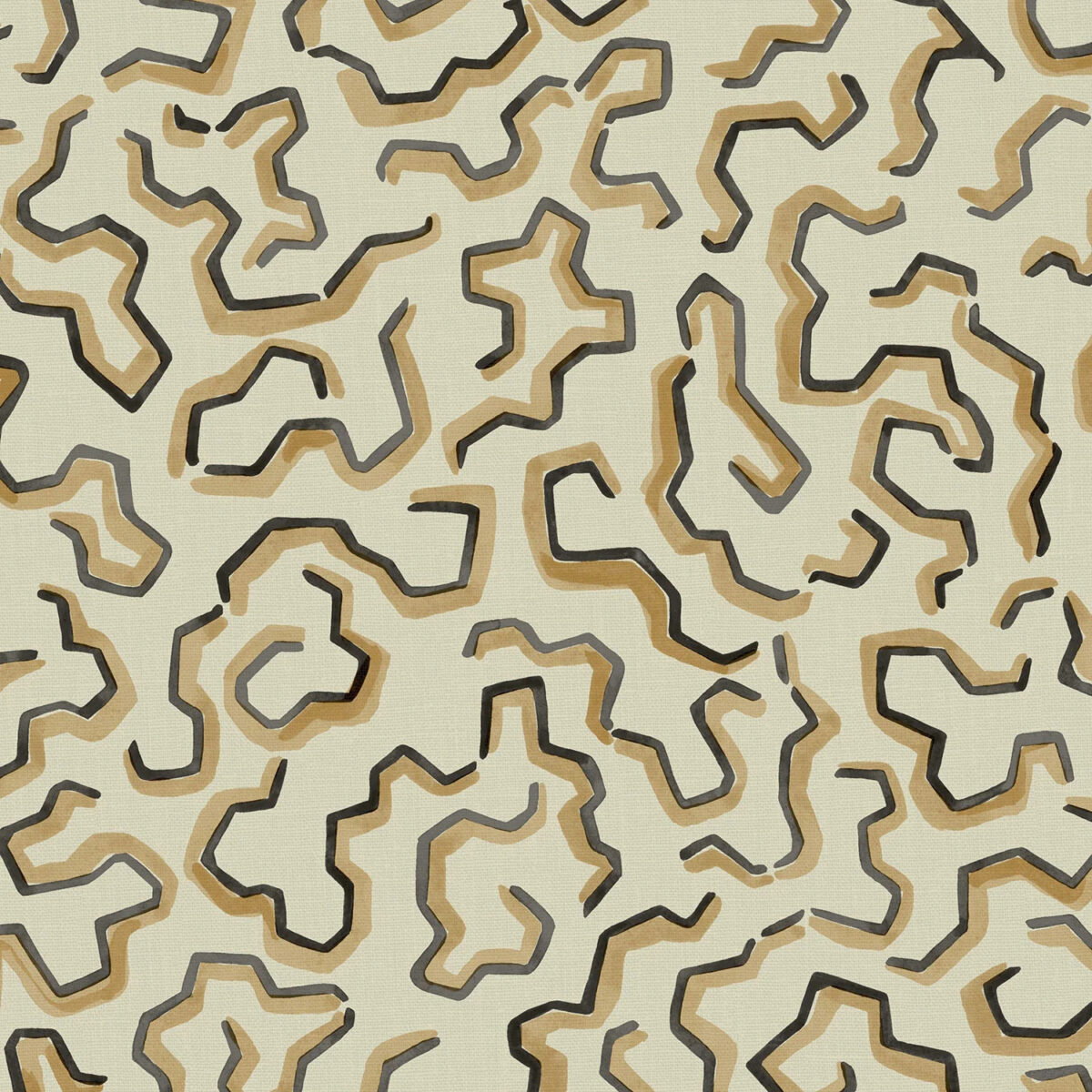 brown striped printed fabric from Linwood Fabrics
