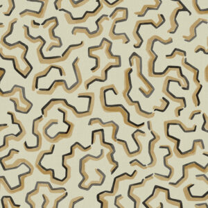 brown striped printed fabric from Linwood Fabrics