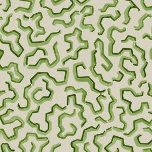 green striped printed fabric from Linwood Fabrics