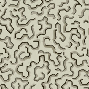 black-grey striped printed fabric from Linwood Fabrics