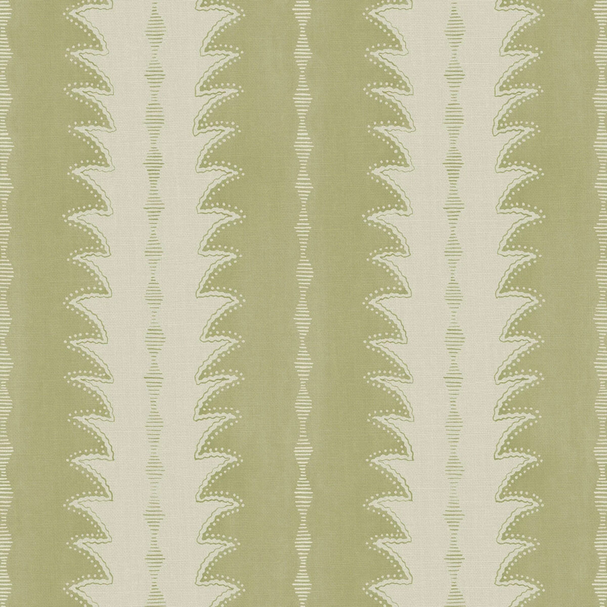 Ruched Fabric - Matcha by green striped printed fabric from Linwood Fabrics