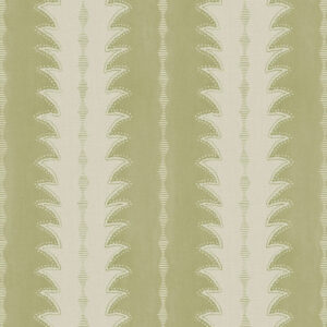 green striped printed fabric from Linwood Fabrics
