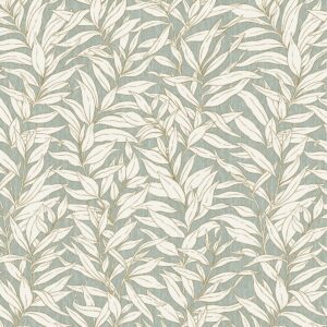 blue botanical cotton fabric from Chess
