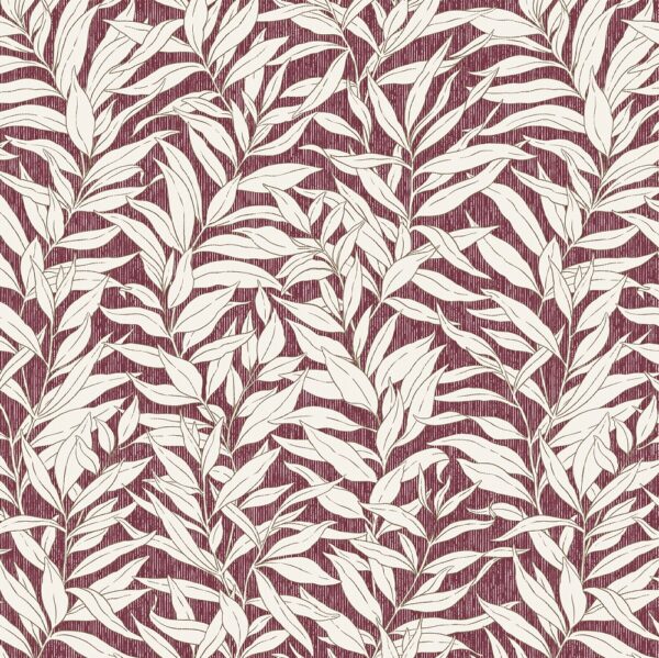 red botanical cotton fabric from Chess
