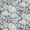 blue botanical cotton fabric from Chess