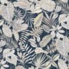 blue botanical cotton fabric from Chess