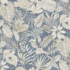 blue botanical cotton fabric from Chess