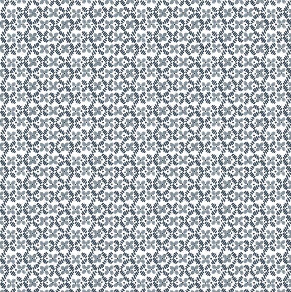 blue botanical cotton fabric from Chess