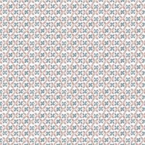 blue botanical cotton fabric from Chess
