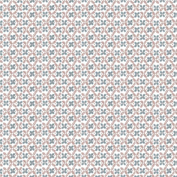 Littlecote Fabric - Rose by blue botanical cotton fabric from Chess