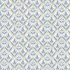 blue botanical cotton fabric from Chess