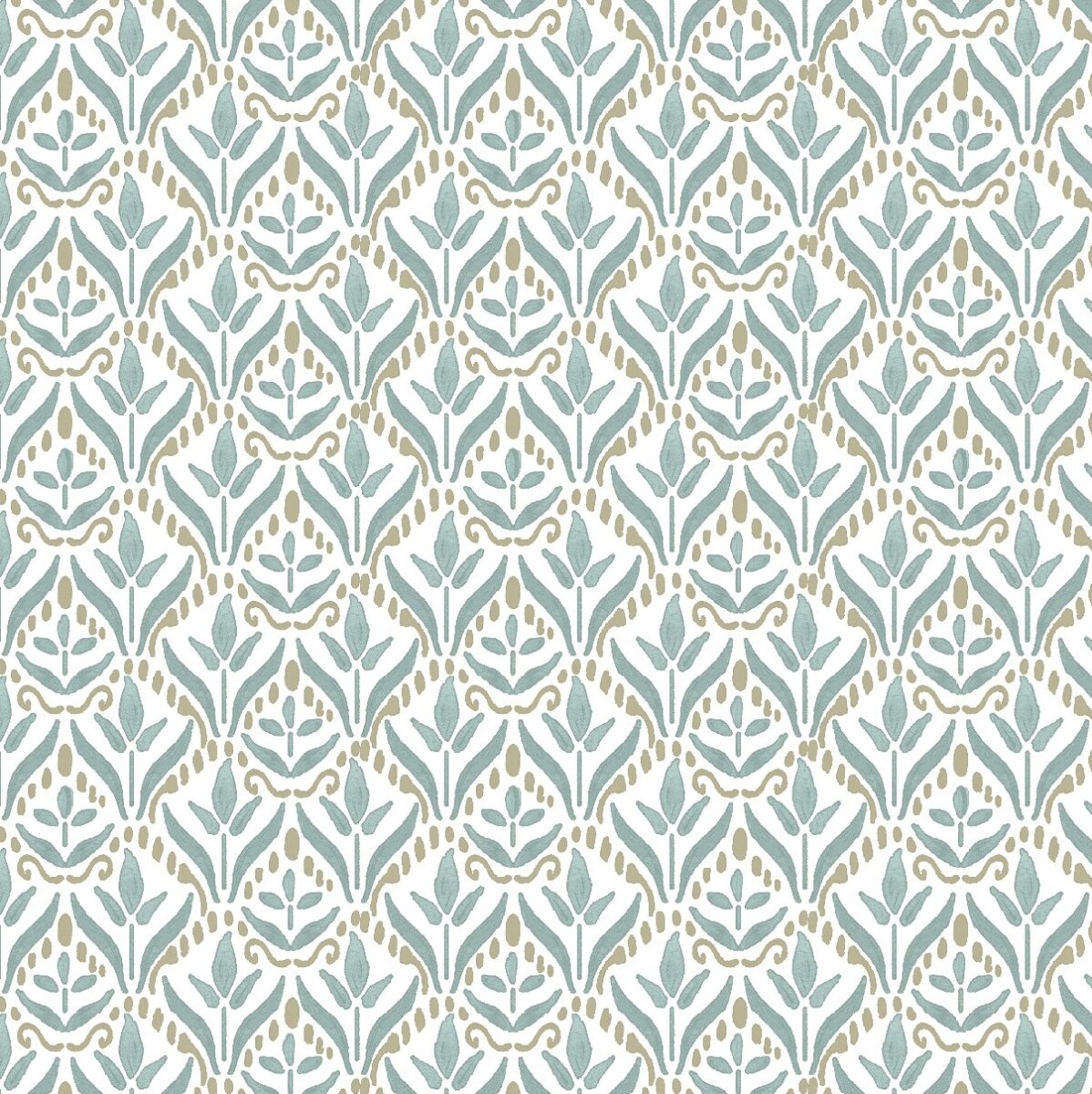 green botanical cotton fabric from Chess