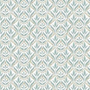 green botanical cotton fabric from Chess