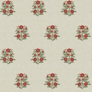 neutral botanical cotton fabric from Chess