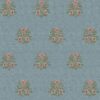 blue botanical cotton fabric from Chess