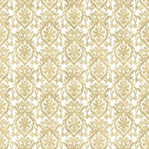 yellow botanical cotton fabric from Chess