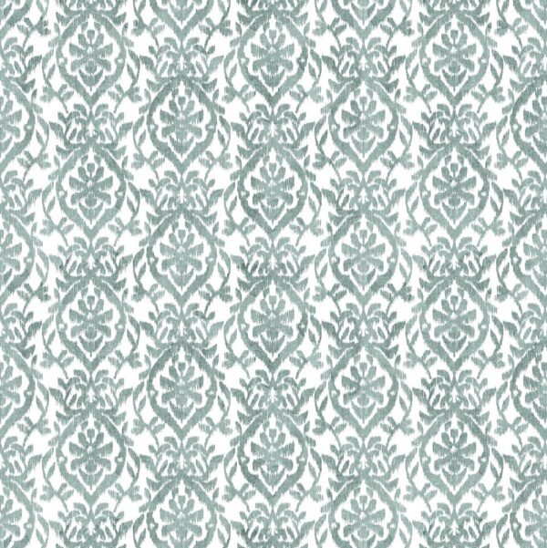 Widmer Fabric - Duck Egg by green botanical cotton fabric from Chess