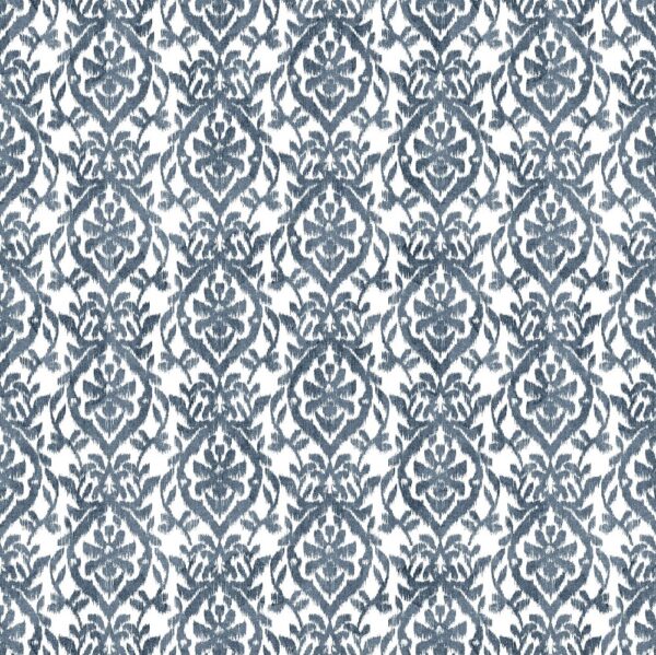 Widmer Fabric - Indigo by blue botanical cotton fabric from Chess