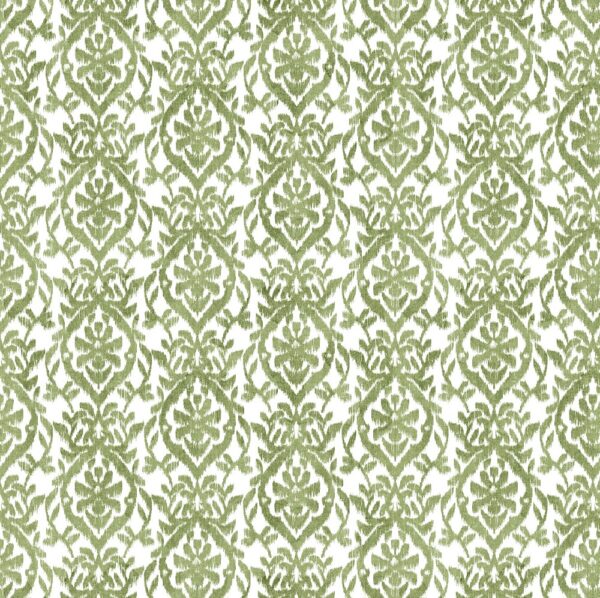 Widmer Fabric - Moss by green botanical cotton fabric from Chess