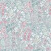 pink botanical cotton fabric from Chess