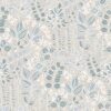 blue botanical cotton fabric from Chess
