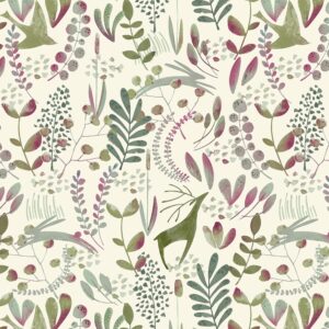 green animal cotton fabric from Chess