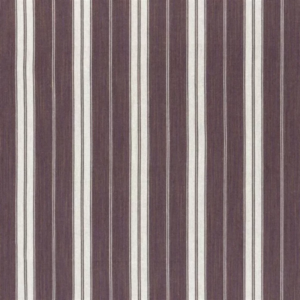 purple striped cotton fabric from William Yeoward
