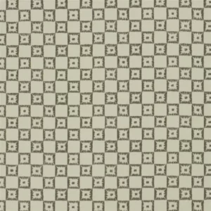 black-grey checked cotton fabric from William Yeoward