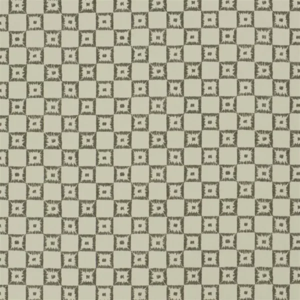Lambaldi Fabric - Slate by black-grey checked cotton fabric from William Yeoward