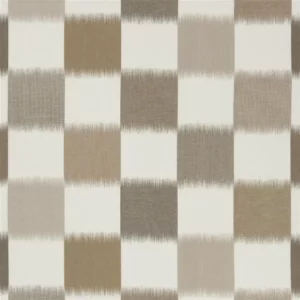 brown checked voile-sheer fabric from William Yeoward