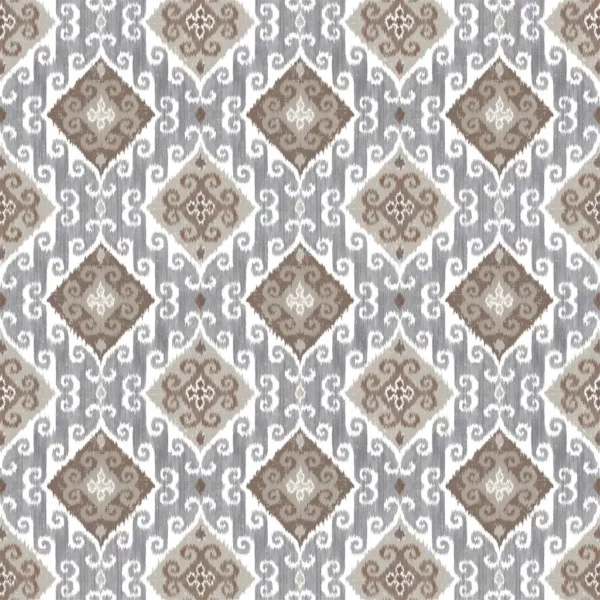 Massaro Fabric - Greige by brown traditional printed fabric from William Yeoward