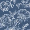 blue botanical wallpaper from william yeoward
