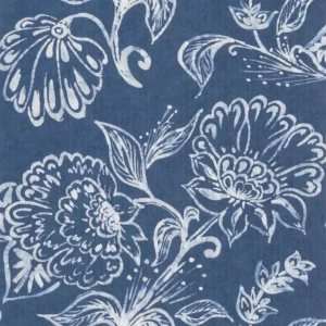blue botanical wallpaper from william yeoward