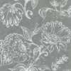 black-grey botanical wallpaper from william yeoward