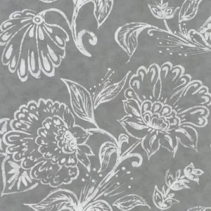 black-grey botanical wallpaper from william yeoward