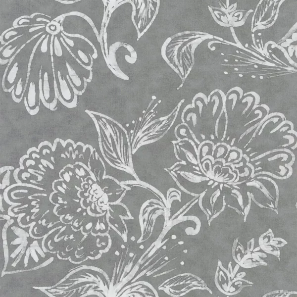 black-grey botanical wallpaper from william yeoward