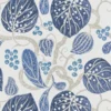blue botanical wallpaper from william yeoward