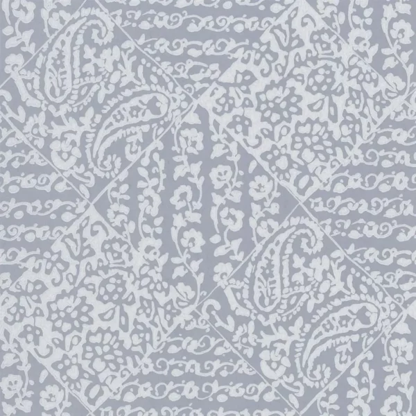 Felixton Wallpaper - Steel by black-grey traditional wallpaper from william yeoward