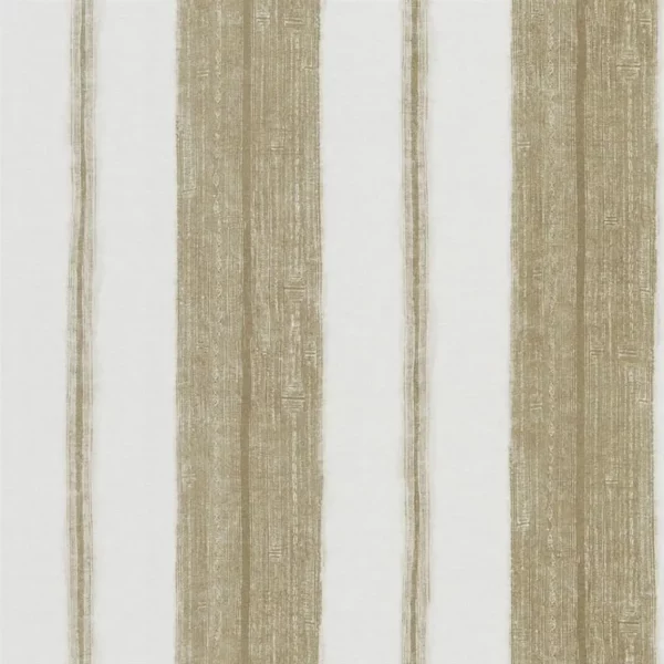 Scillo Wallpaper - Cinnamon by brown striped wallpaper from william yeoward