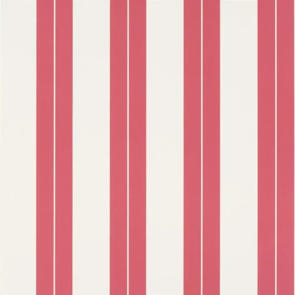 Boyton Wallpaper - Rose by red striped wallpaper from william yeoward