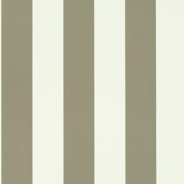 St Ives Wallpaper - Mocha by green striped wallpaper from william yeoward