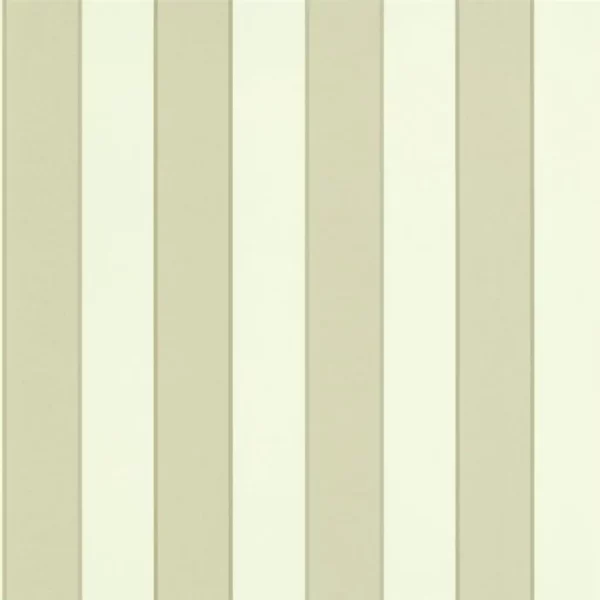 Warleggan Wallpaper - Oat by green striped wallpaper from william yeoward