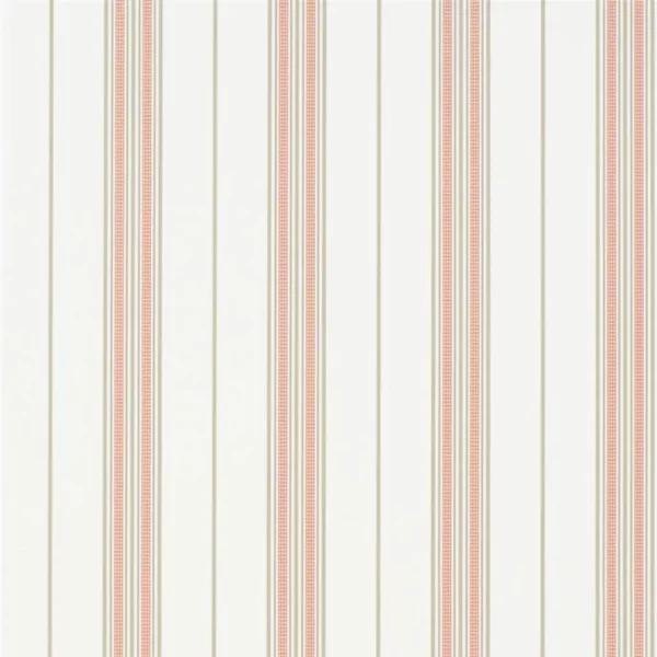 Trewen Wallpaper - Cinnamon by orange striped wallpaper from william yeoward